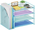 Marbrasse Desk Organizer and Accessories，4-Tier Paper Letter Tray Organizer by Marbrasse