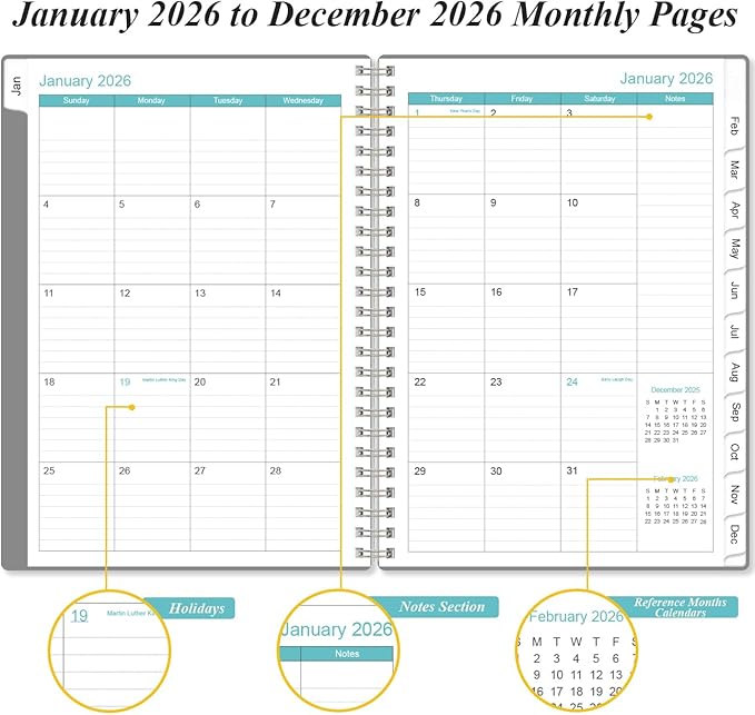 2026 Planner - Planner 2026 from January 2026 - December 2026, Weekly & Monthly - Image 4