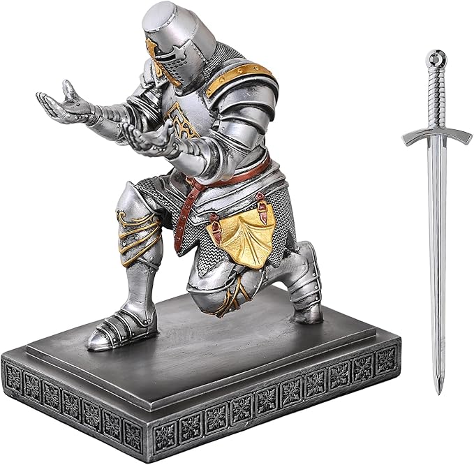 NCQIXIAO Templar Vanguard Soldier Pen Holder Pencil Stand Desk Organizers and - Image 3