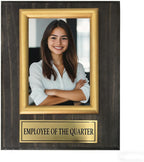 Employee of The Quarter Plaque Award Photo Plaque, Appreciation Plaque for Best Employee, 8"X10" Plaque Holds A 4"X6" Photo Wood Award Plaques for Home, Office or Business Decor