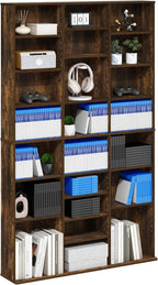 Furinno Jaya DVD Shelf, 24-Shelf Wide CD Rack, Media Shelf by Furinno-FitsYourSpaceFitsYourBudget