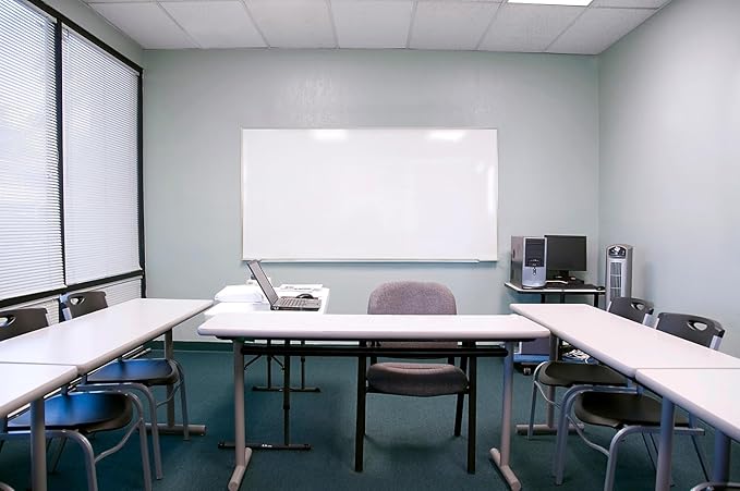 Ghent 4 x 4 Porcelain Magnetic Whiteboard, Aluminum Frame, 1 Marker, 1 Eraser - Image 2