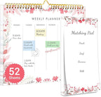 8.5x11 Weekly Planner Notepad Undated To Do List Note pad 52 Weekly Desk Wall by Yoment-Enjoyyourmoment