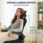 office chair ergonomic desk chair, 330lbs capacity, high, close-up detail
