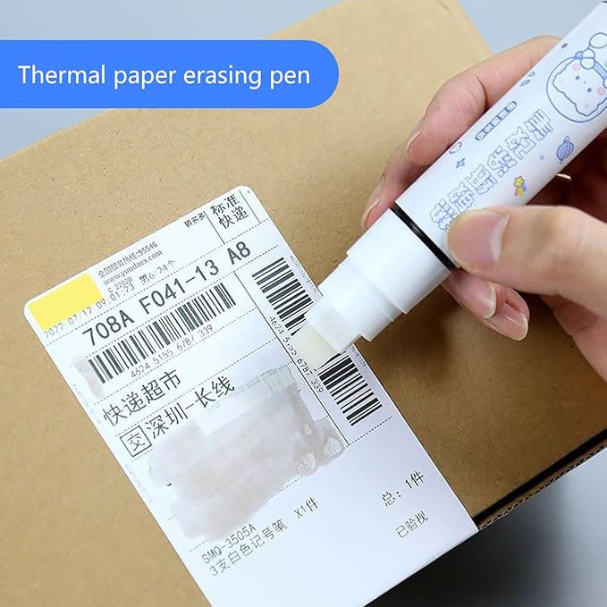 MEELYHOME Thermal Paper Correction Liquid Pen, Quick Drying Correction Fluid - Image 3