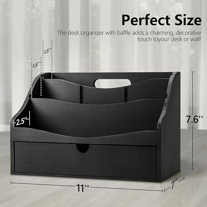 Rebee Vision Pine Wooden Mail Organizer - Image 2
