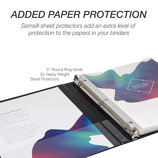 Samsill Economy 0.5 Inch 3 Ring Binder Bulk Pallet, Made in The USA, Round Ring - Image 7