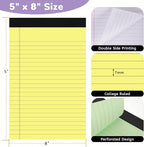 Thboxes 6 Packs Legal Pads 5x8, Totally 180 Sheets Colored Legal Pads 5x8 - Image 3
