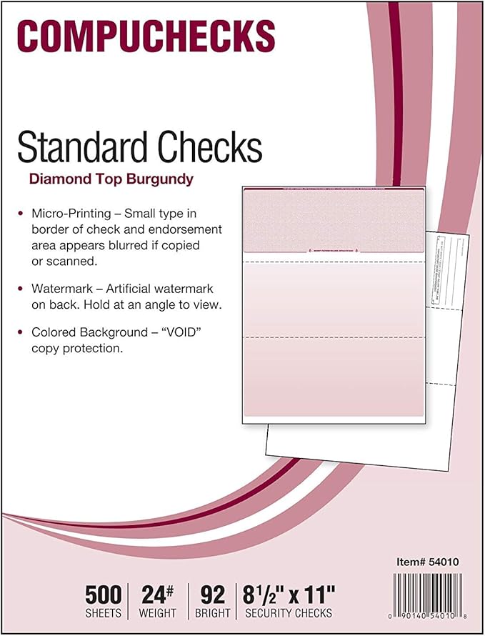 Compuchecks Check on Top Blank Check Paper by Compuchecks