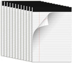 White Legal Pads 8.5 x 11 Notepads, 12 Pack Writing Paper Note Pads 8.5x11 by NotePads