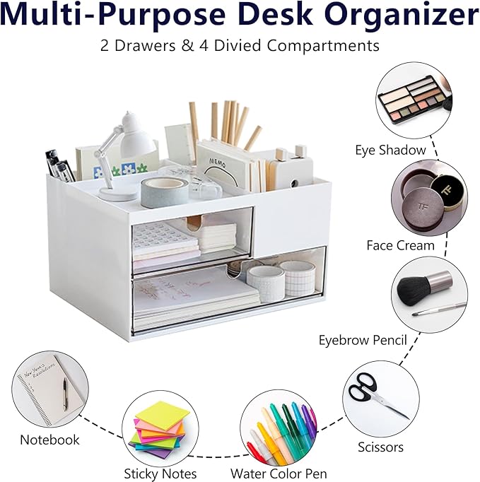 Desk Drawer Organizer, Desk Storage Box - Image 7