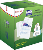 Sheet Protectors 600 Page, Page Protector 8.5" x 11" ，Upgraded Thick Material by SMELHA