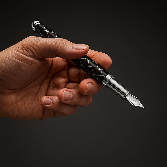 Webson Gill ‘The Weaver’ Black Luxury Executive Fountain Pen, Polished Lacquer - Image 8