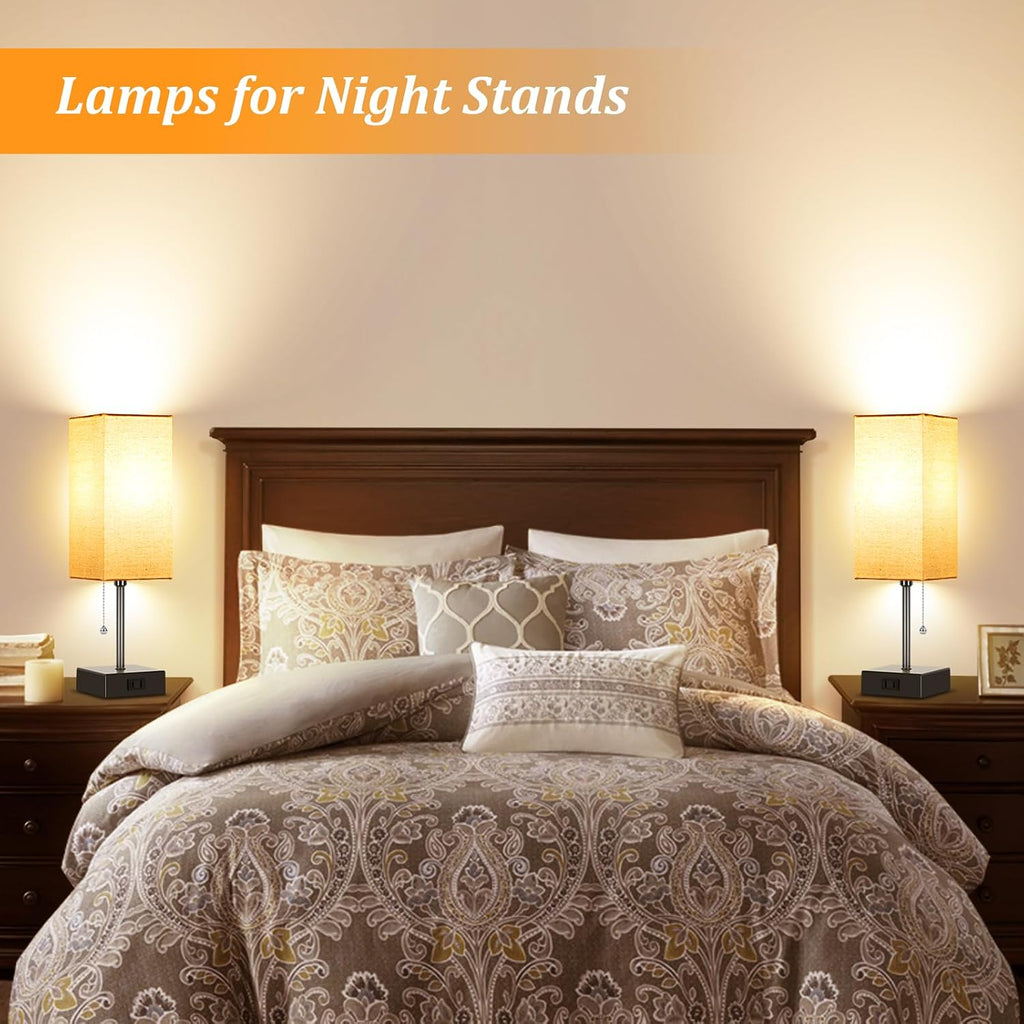 15'' bedside table lamp for bedroom small night showing dimensions