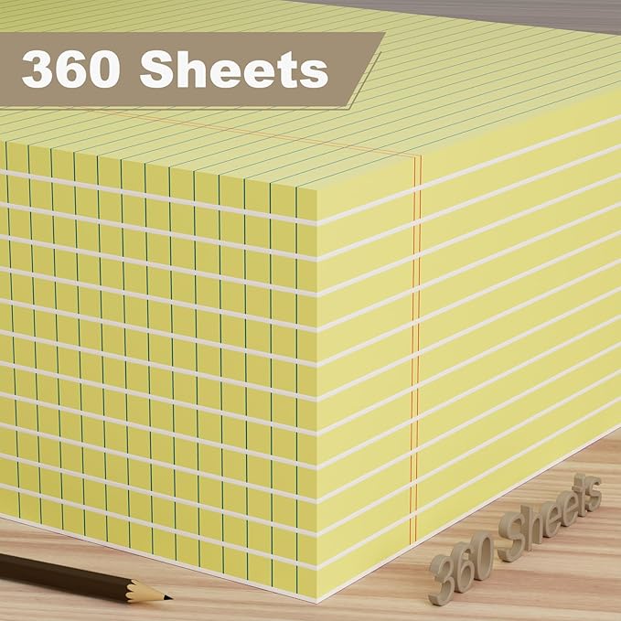 AILZFEI 12 Pack Yellow Legal Pads 8.5 x 11.75 College Ruled Yellow Note Pad - Image 3