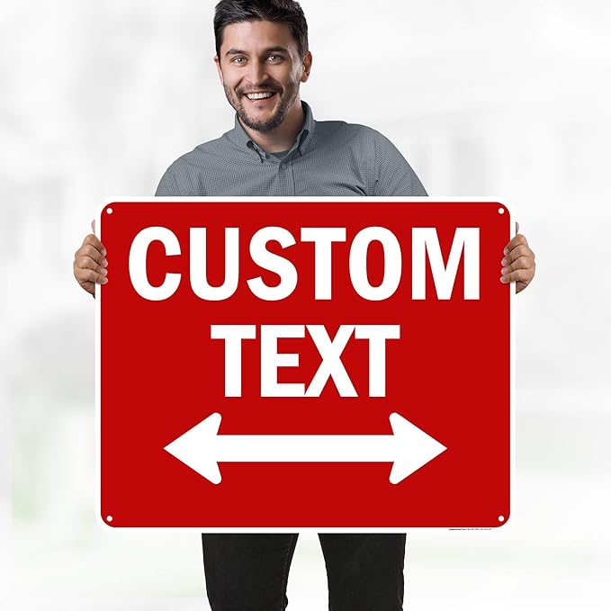 Custom Arrow, Custom Directional Sign, Two way Arrow, 24x30 Inches, 55 mil - Image 2