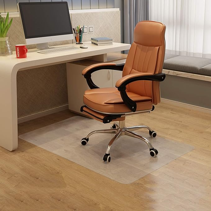 Office Chair Mat for Hardwood Floor, 48”x 30” Vinyl Desk Chair Mat Clear Floor - Image 6