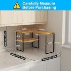Golener Countertop Organizer Corner Shelf, 2-Tier Adjustable Stackable Corner - Image 2