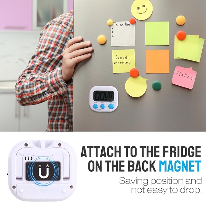 Weewooday 24 Pcs Digital Kitchen Timer Magnetic Timer Bulk On/Off Switch Minute - Image 6