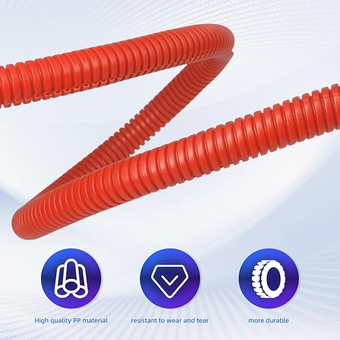 Split Wire Loom Tubing, 25ft Cord Protectors from Pets No Chew, Flexible Wire - Image 4