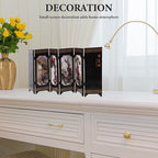 LUOZZY Chinese Style Mini Screen Ornaments Desktop Wooden Panel Divider - Image 5