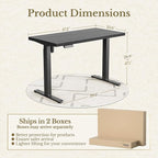 ErGear Height Adjustable Electric Standing Desk, 47.2 x 23.6 Inches Sit Stand - Image 3