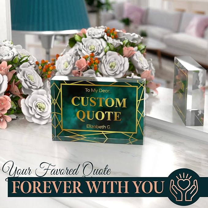 Personalized Gifts, Custom Quote Block Letter Board, Crystal-Clear Acrylic - Image 6