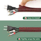 Split Wire Loom Tubing, Cable Protector Sleeve, Braided Cable Management - Image 2