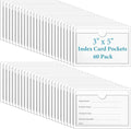 60 Pack 3" x 5" Index Card Pockets by koorito