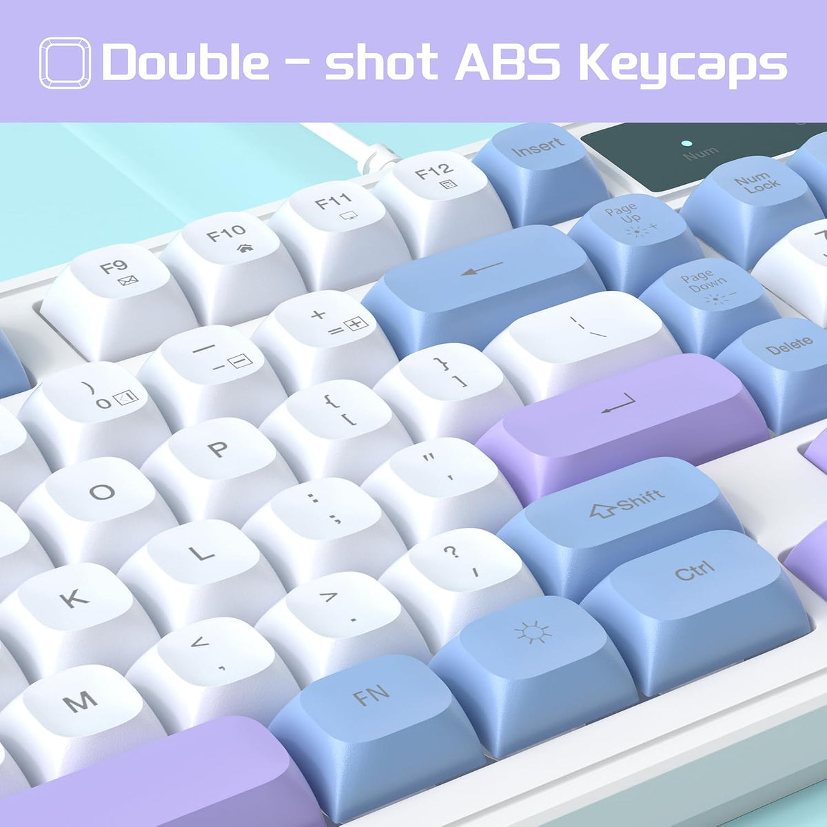 Wire Gaming Keyboard,Creamy Keyboard and Mouse Combo, 7 Colorful Rainbow Back...