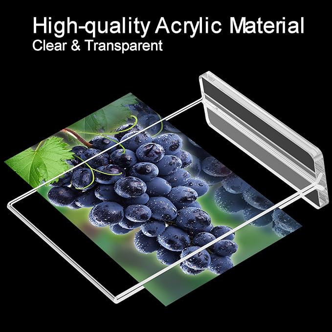 BlueValley Clear Acrylic Sign Holder 5x7 Vertical Double Sided Acrylic Photo - Image 4