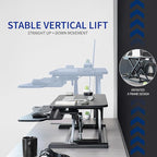 VIVO 42 inch Desk Converter, K Series, Height Adjustable Sit to Stand Riser - Image 5