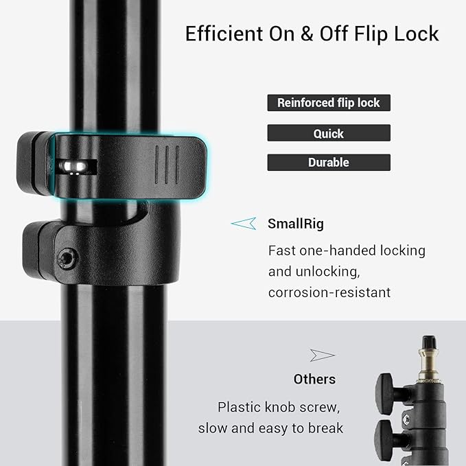 SMALLRIG Photography Light Stand 110"/9.2ft/280cm, Air-Cushioned Aluminum Photo - Image 6