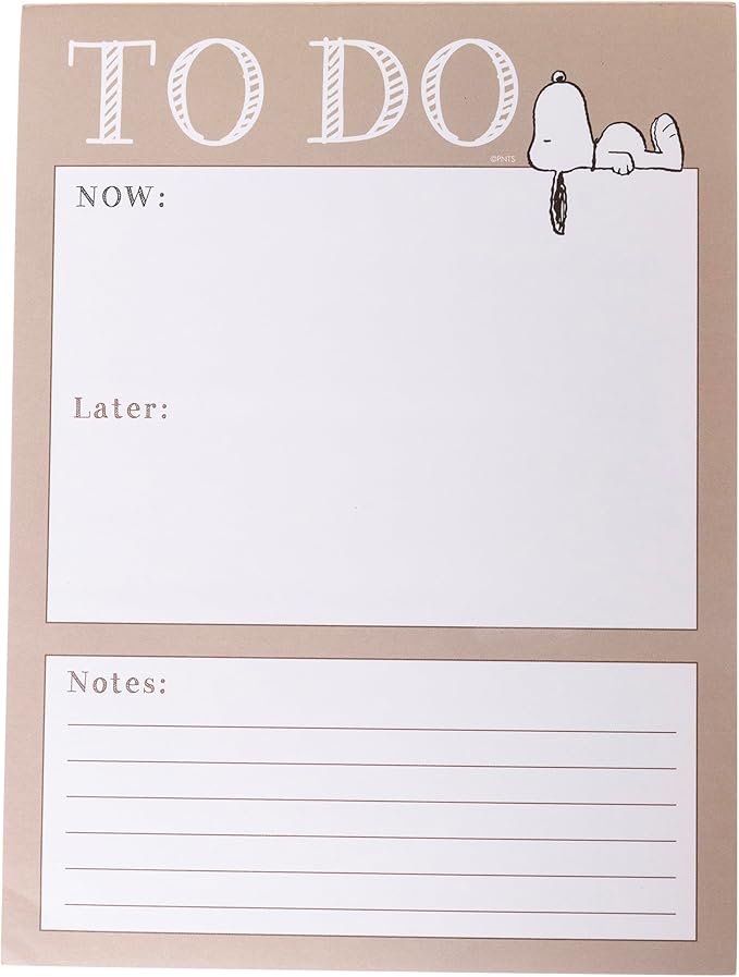 Snoopy To-Do List Notepad by Gaphique, 150 Tear-Away Sheets, Task Planner by GraphiquedeFrance
