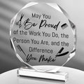 CroBlissful Hairdresser Gifts Acrylic Desk Decor Difference You Make Hairapist Gifts Barbershop Hair Salon Decor for Hair Stylist Cosmetology Women Men Birthday Plaque for Friend Hairdresser Barber