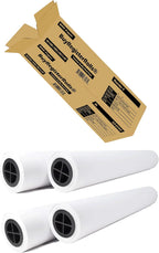 24’’ x 150’ Plotter Paper (New and Premium 4 Rolls) 20 lb Uncoated 96 Bright White (75 GSM with 2’’ Core) CAD Paper Rolls For Engineers, Architects, Copy Service Shops w/Inkjet Printers