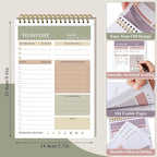 HAUTOCO 2 Packs to Do List Notepad, A5 to Do List Notebook - Image 2