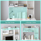 OSCHF Wooden Desktop Hutch Bookshelf - Image 4