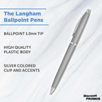 DISCOUNT PROMOS Langham Ballpoint Pens Set of 10, Bulk Pack - Image 3