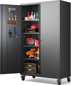 sisesol wide & deep metal storage cabinet with, main product view