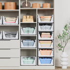 caktraie 5 pack stackable closet storage basket, package contents