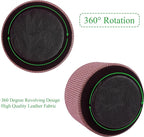 Hennaja Round Leather Art Supply Organizer, Remote Control Holder, 360 Degree - Image 4