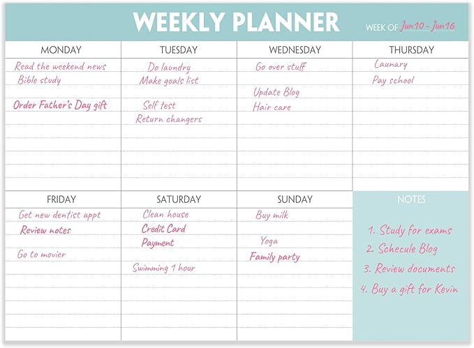 Weekly Planner Notepad - Image 2