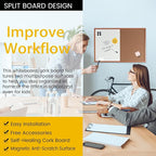 Combination Writeboard 36"x 24" Magnetic Whiteboard & Cork Board Dry Erase - Image 5