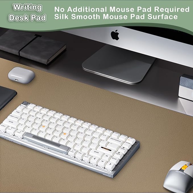 Boutilon Leather Desk Pad Protector, Non-Slip Mouse Pad, Laptop Desk Pad - Image 5