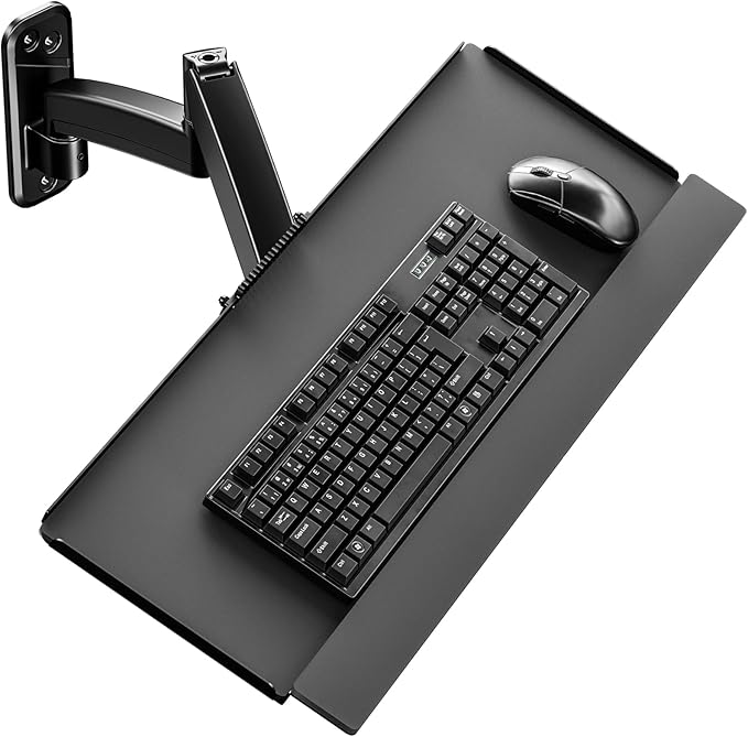 Keyboard Tray Wall Mount, Sit-Stand 26 Inch Keyboard and Mouse Stand, Height by PUTORSEN