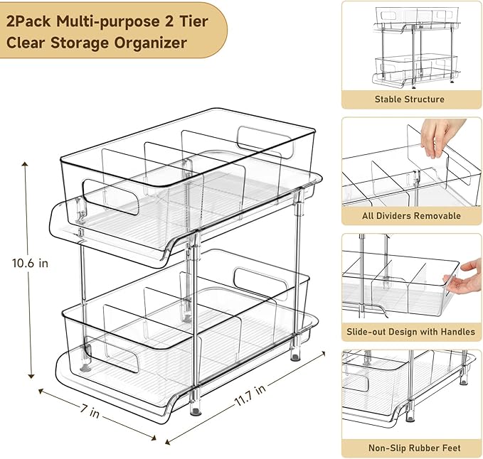 HIHEGD 2-Tier Bathroom Organizer - Image 3