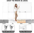 Neatsure Large Rolling Whiteboard on Wheels - Image 4