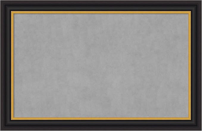 Amanti Art Black Framed Magnetic Board 30x46 Large Vision Board by AmantiArt
