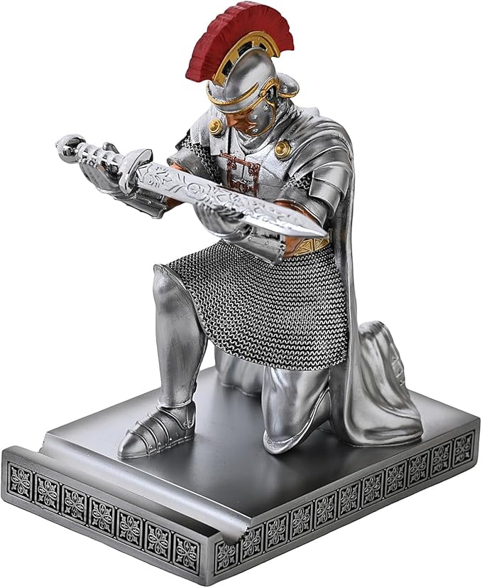 CYXStar Roman Praetorian Prefect Warrior Knight Pen Holder Desk Ornament Resin by CYXStar